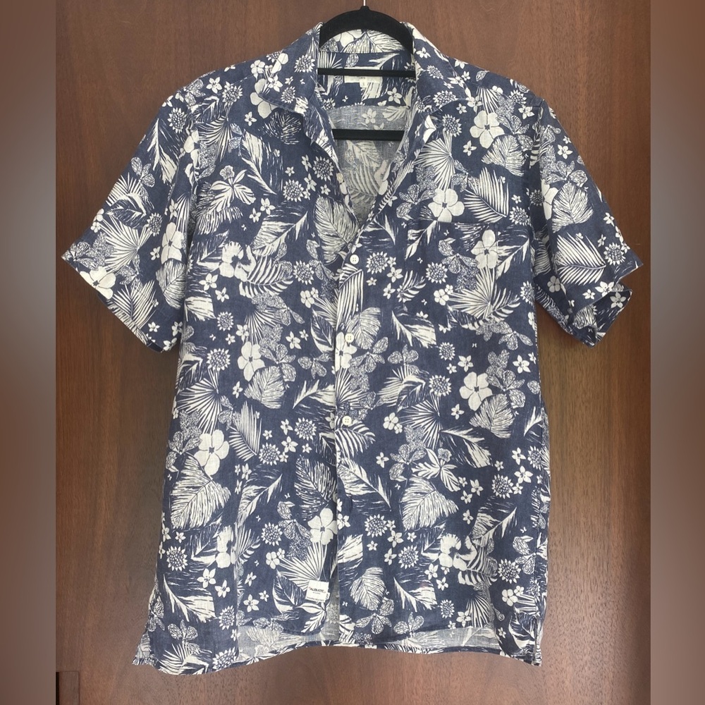 Vintage Hartford Linen Hawaiian Shirt in Small